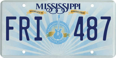 MS license plate FRI487