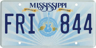 MS license plate FRI844