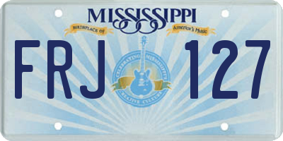 MS license plate FRJ127