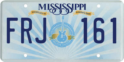 MS license plate FRJ161