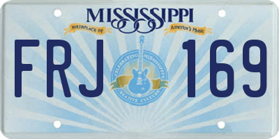 MS license plate FRJ169