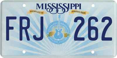 MS license plate FRJ262