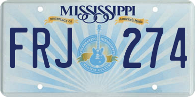 MS license plate FRJ274