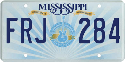 MS license plate FRJ284