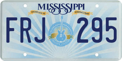 MS license plate FRJ295