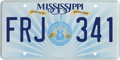 MS license plate FRJ341