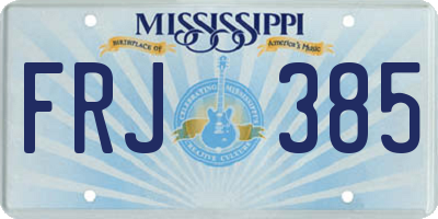 MS license plate FRJ385