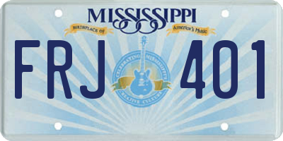 MS license plate FRJ401