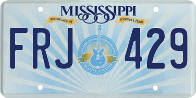 MS license plate FRJ429
