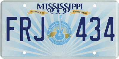 MS license plate FRJ434