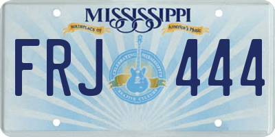 MS license plate FRJ444