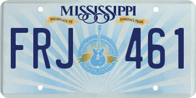 MS license plate FRJ461