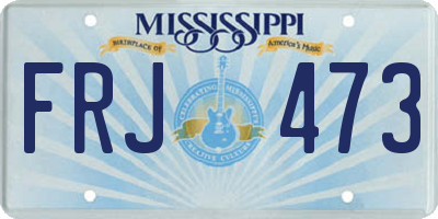 MS license plate FRJ473