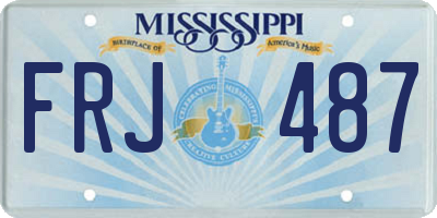 MS license plate FRJ487