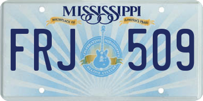 MS license plate FRJ509