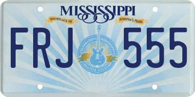 MS license plate FRJ555