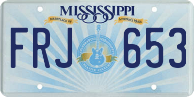 MS license plate FRJ653