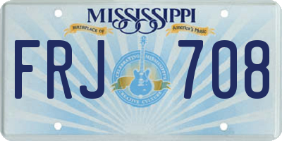 MS license plate FRJ708