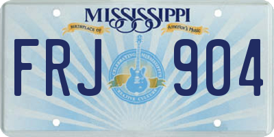 MS license plate FRJ904