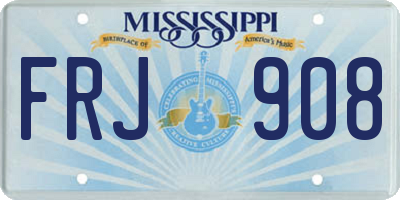 MS license plate FRJ908
