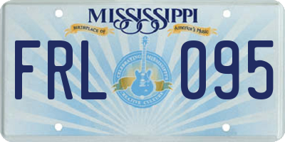 MS license plate FRL095