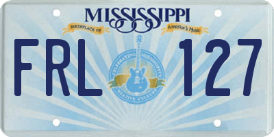 MS license plate FRL127