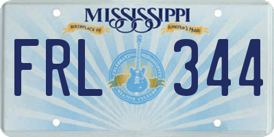 MS license plate FRL344