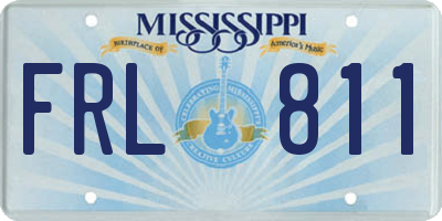 MS license plate FRL811