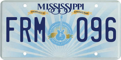 MS license plate FRM096