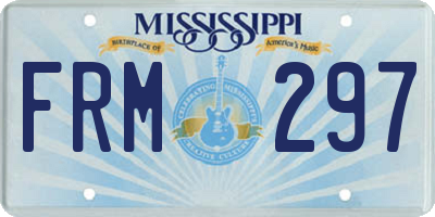 MS license plate FRM297