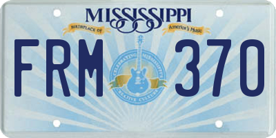 MS license plate FRM370