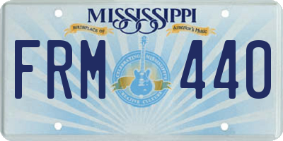 MS license plate FRM440