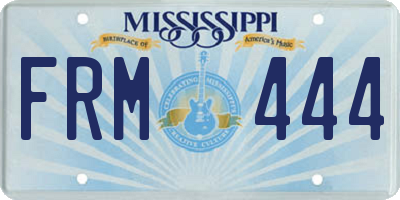 MS license plate FRM444