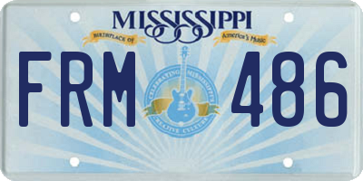 MS license plate FRM486