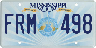 MS license plate FRM498