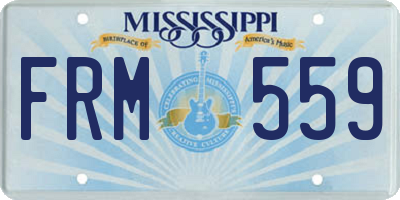MS license plate FRM559