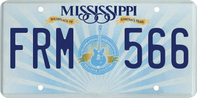 MS license plate FRM566