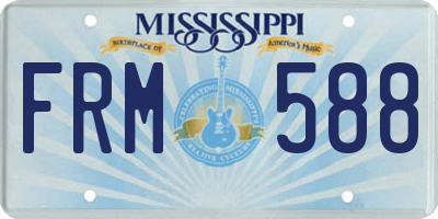 MS license plate FRM588