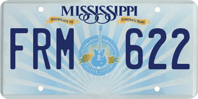 MS license plate FRM622