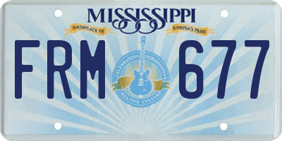 MS license plate FRM677