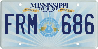 MS license plate FRM686