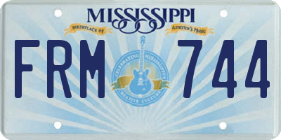 MS license plate FRM744