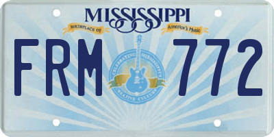 MS license plate FRM772