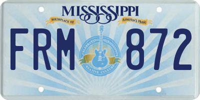 MS license plate FRM872