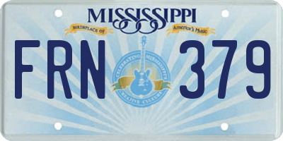 MS license plate FRN379