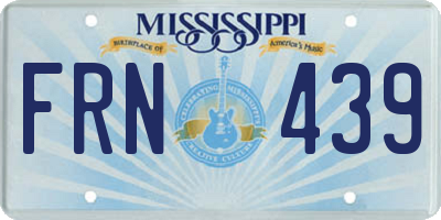 MS license plate FRN439