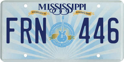 MS license plate FRN446