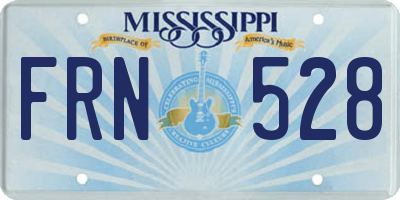 MS license plate FRN528