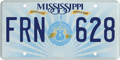 MS license plate FRN628
