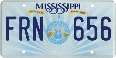 MS license plate FRN656